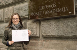 Dr. Aušrinė Jurkevičiūtė Received LMA Acknowledgment