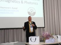 Raymond C. Rumpf speaking to the audience of the 24th International Conference-School “Advanced Materials and Technologies”