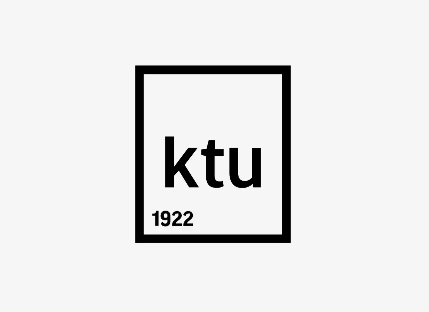 Kaunas University of Technology logo with the text “ktu” and “1922” inside a square frame in black and white, link to partner information.