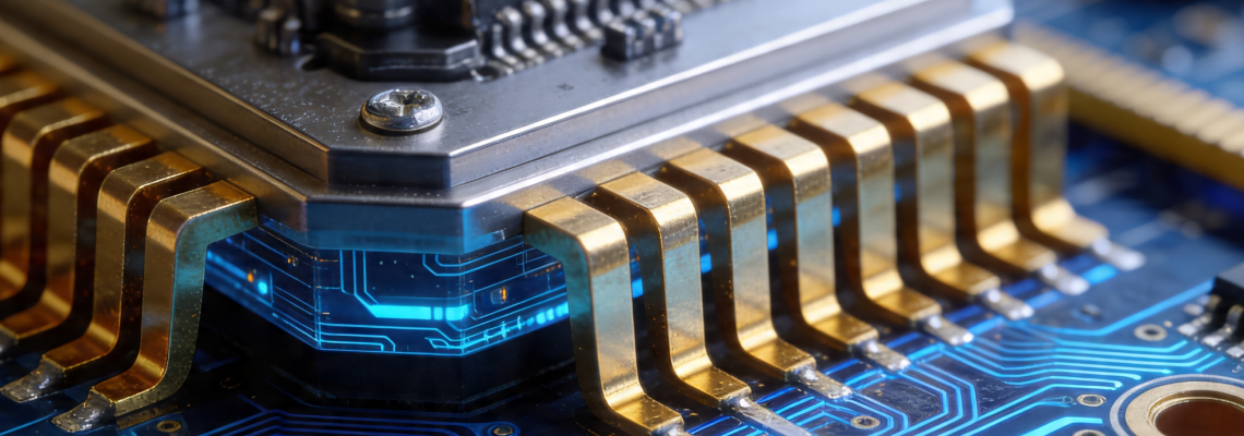 Dynamic electronic surface with flowing signal-like patterns, representing real-time signal processing and proof-of-concept neuromorphic device operation.